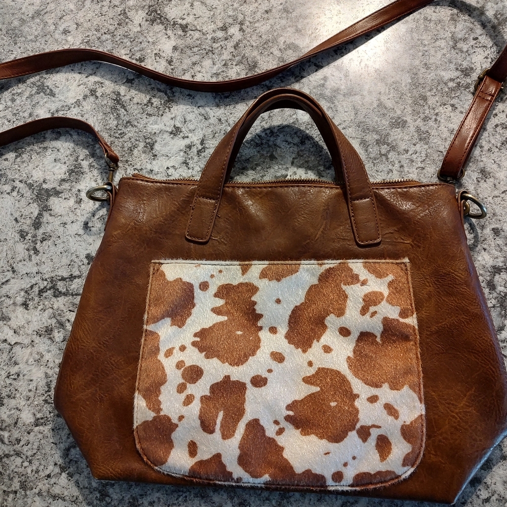 Joy Susan  Faux Fur Pocketbook, tote. Convertible
